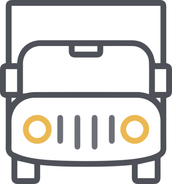 Kamyon simgesi vektör illüstrasyonu