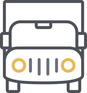 Kamyon simgesi vektör illüstrasyonu