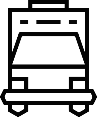 Kamyon simgesi vektör illüstrasyonu