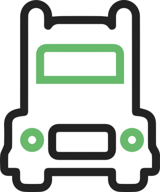 Kamyon simgesi vektör illüstrasyonu