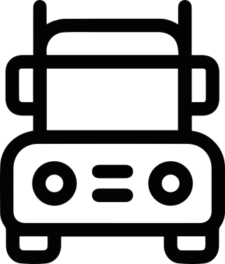 Kamyon simgesi vektör illüstrasyonu