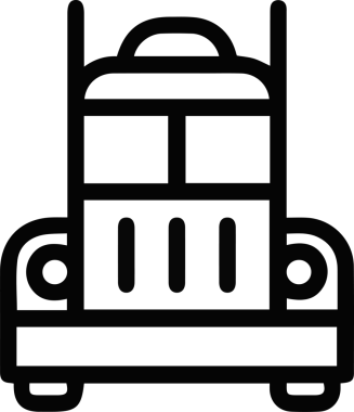 Kamyon simgesi vektör illüstrasyonu