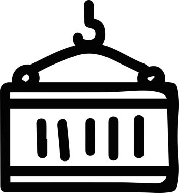 Kamyon simgesi vektör illüstrasyonu