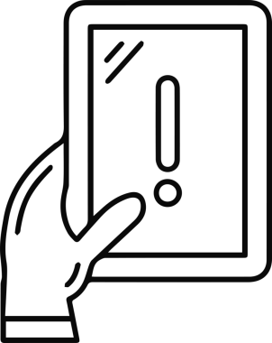 Dikkat simgesi simgesi vektör resimleme uyarısı