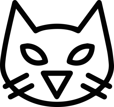 Kedi simgesi vektör resim çizimi
