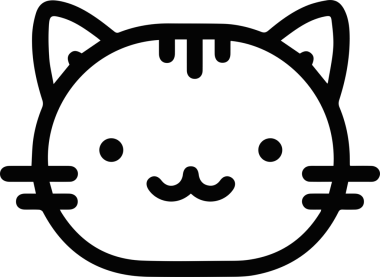 Kedi simgesi vektör resim çizimi