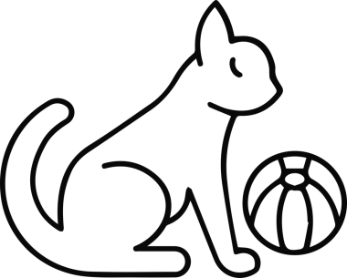 Kedi simgesi vektör resim çizimi