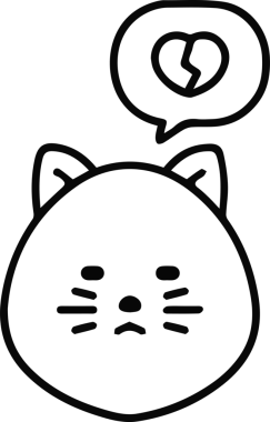 Kedi simgesi vektör resim çizimi