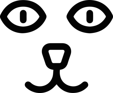 Kedi simgesi vektör resim çizimi