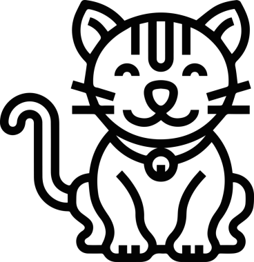 Kedi simgesi vektör resim çizimi
