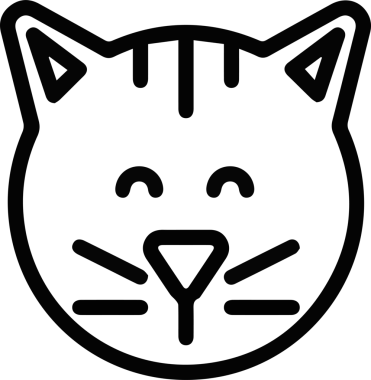 Kedi simgesi vektör resim çizimi