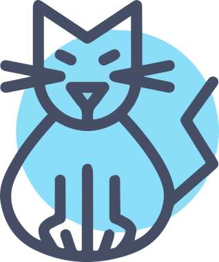 Kedi simgesi vektör resim çizimi