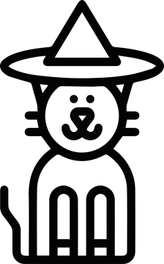 Kedi simgesi vektör resim çizimi