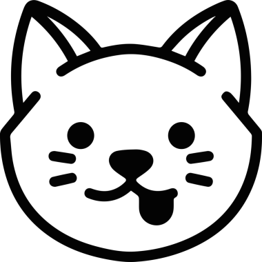 Kedi simgesi vektör resim çizimi