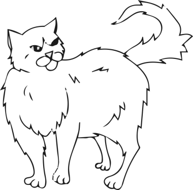 Kedi simgesi vektör resim çizimi