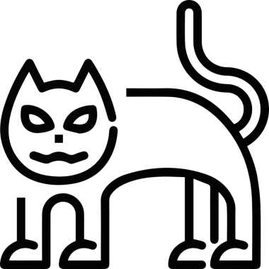 Kedi simgesi vektör resim çizimi