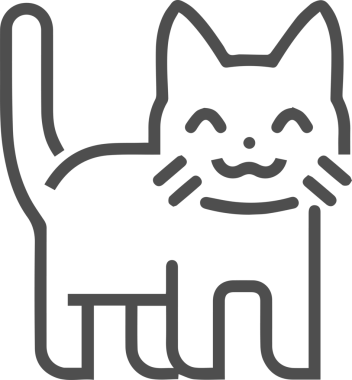 Kedi simgesi vektör resim çizimi