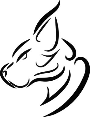 Kedi simgesi vektör resim çizimi