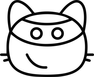 Kedi simgesi vektör resim çizimi