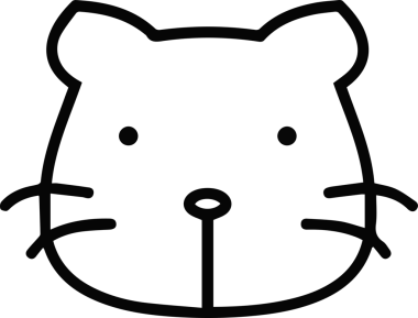 Kedi simgesi vektör resim çizimi