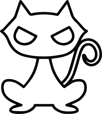 Kedi simgesi vektör resim çizimi