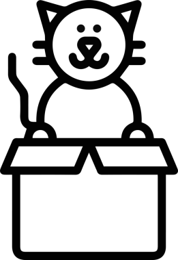 Kedi simgesi vektör resim çizimi