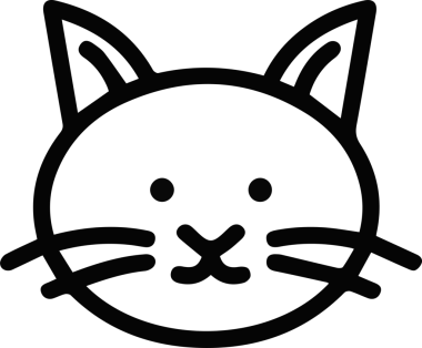 Kedi simgesi vektör resim çizimi