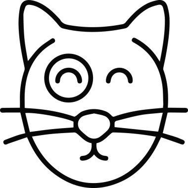 Kedi simgesi vektör resim çizimi