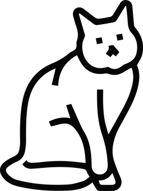 Kedi simgesi vektör resim çizimi