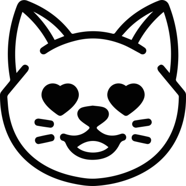 Kedi simgesi vektör resim çizimi