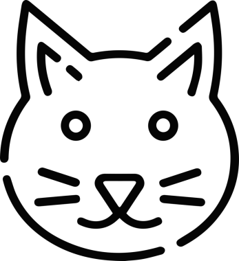 Kedi simgesi vektör resim çizimi