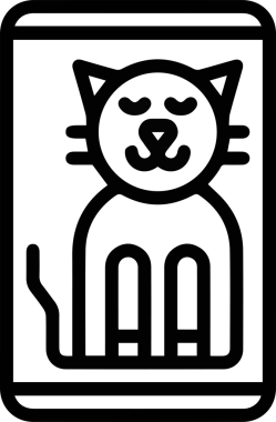 Kedi simgesi vektör resim çizimi