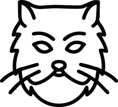 Kedi simgesi vektör resim çizimi