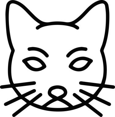 Kedi simgesi vektör resim çizimi