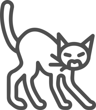 Kedi simgesi vektör resim çizimi