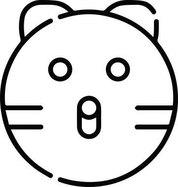 Kedi simgesi vektör resim çizimi