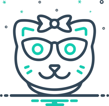 Kedi simgesi vektör resim çizimi