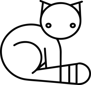 Kedi simgesi vektör resim çizimi