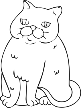 Kedi simgesi vektör resim çizimi