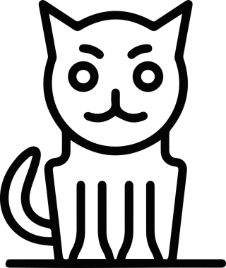 Kedi simgesi vektör resim çizimi