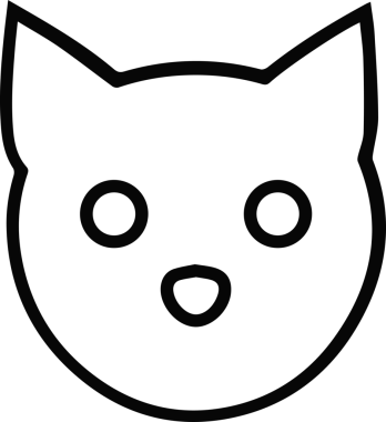 Kedi simgesi vektör resim çizimi