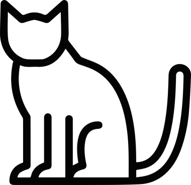 Kedi simgesi vektör resim çizimi