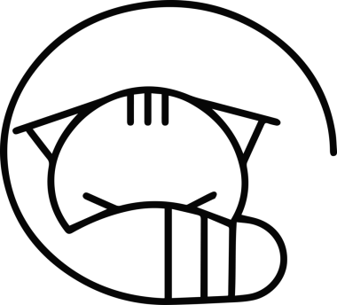 Kedi simgesi vektör resim çizimi