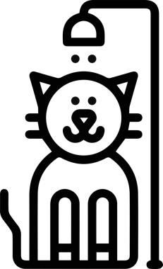 Kedi simgesi vektör resim çizimi