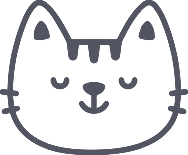 Kedi simgesi vektör resim çizimi