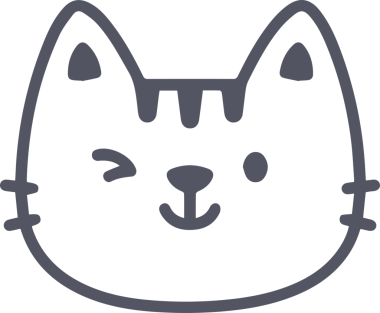 Kedi simgesi vektör resim çizimi