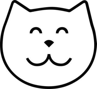 Kedi simgesi vektör resim çizimi