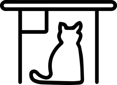 Kedi simgesi vektör resim çizimi