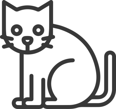 Kedi simgesi vektör resim çizimi