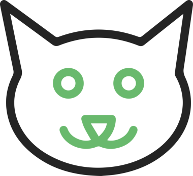 Kedi simgesi vektör resim çizimi